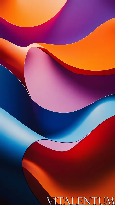 Layered abstract color waves in smooth digital folds.