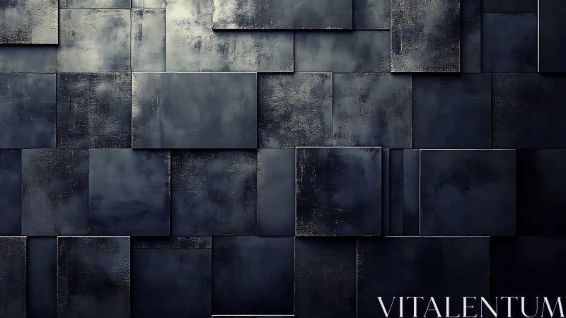 Midnight metal tiles quietly shuffle into an ordered maze