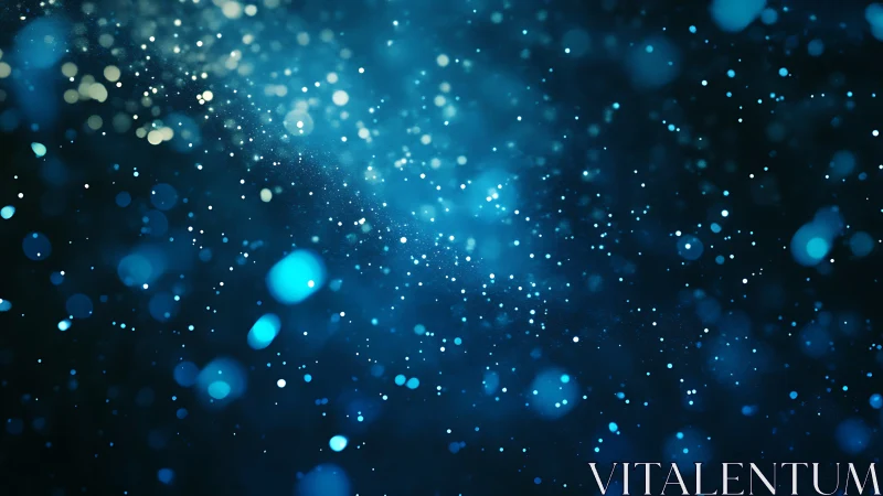 Soft blue stardust drifting through a dreamy night sky.