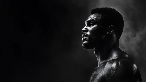 Striking Profile: Raw Power and Determination Captured