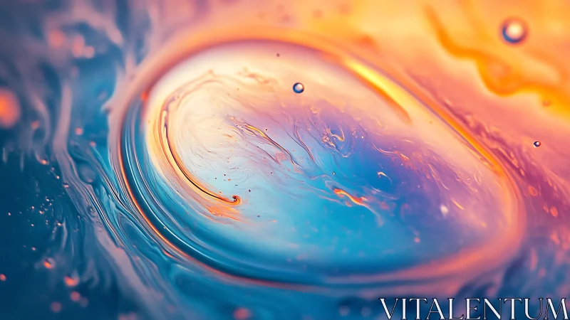 Liquid light vortex swirls in vivid teal and sunset orange.