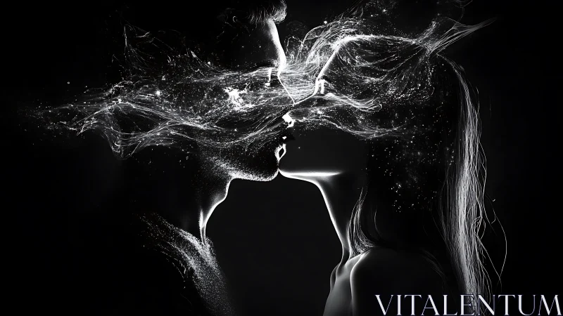 High-Speed Water Spray Silhouette: Portrait Profile with Luminescent Edge Lighting