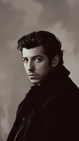 Young man in side pose looks back toward the camera