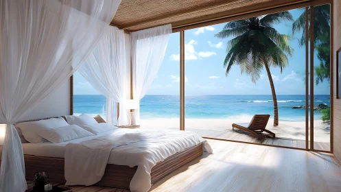 Seaside canopy dreams in a sunlit glass-framed sanctuary.