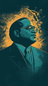 Uplifted portrait of a thoughtful leader glowing with resolve