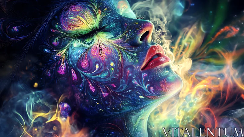 Nebula-kissed dreamer breathing galaxies into color.