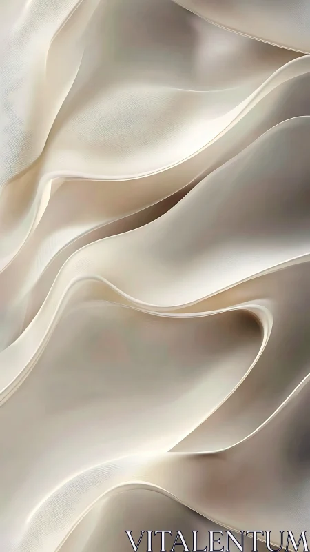 Layered satin-like folds exhibit soft specular highlights and gradients