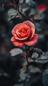 Coral Rose in Bloom.