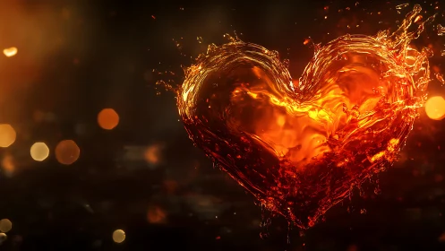 Fluid Dynamics Heart Form: Cinematic Liquid Sculpture Study.