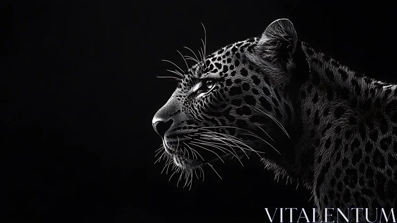 Majestic Leopard Profile: Bold Elegance in Shadows.