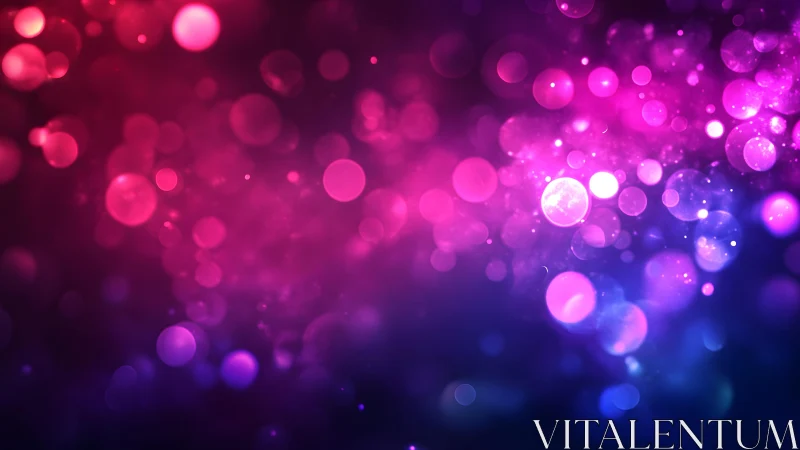 Vibrant Pink and Purple Bokeh Abstract Digital Art Background.