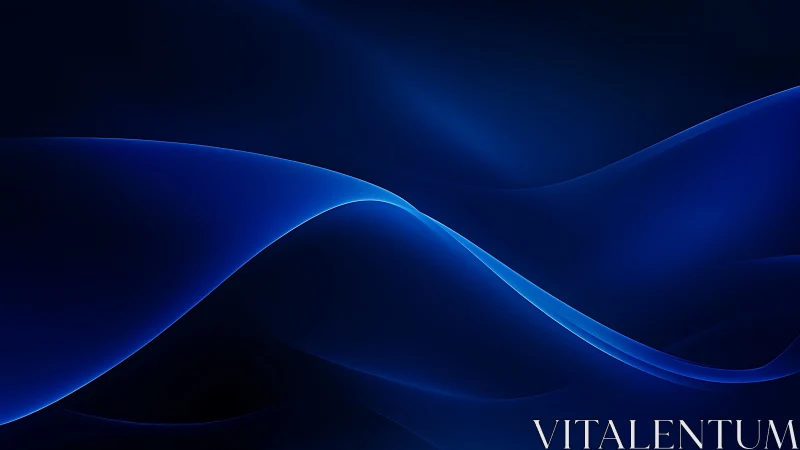 Spectral blue wavefronts forming fluid luminous gradients.