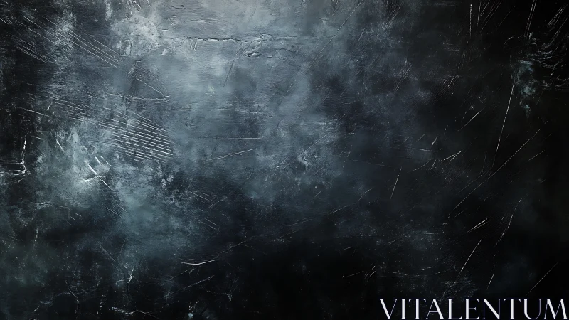 Textured dark metal surface shows directional scratches and patina