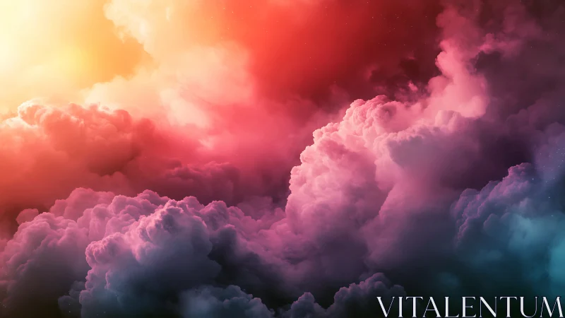 Volumetric cloudscape rendered with high dynamic range light gradients