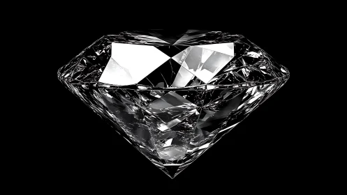 High-dispersion round brilliant diamond in optical isolation.