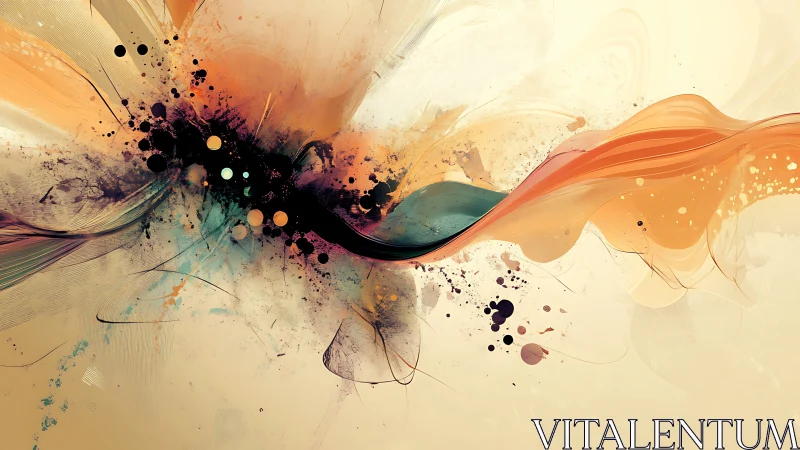 Color storms collide as liquid ribbons carve quiet space