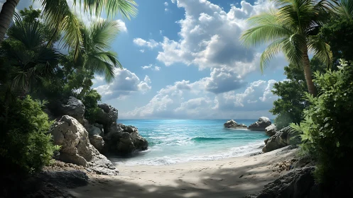 Hidden Paradise: Where Palms Meet Turquoise Dreams.