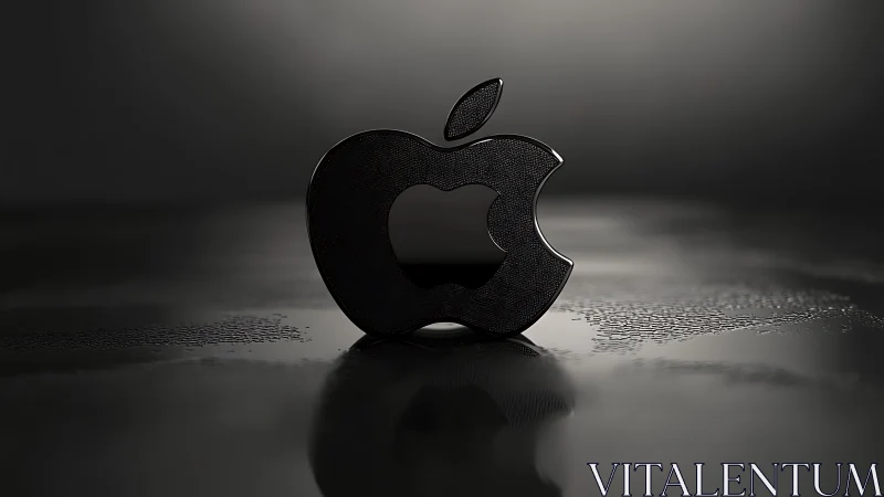 Shadow-Kissed Silicon: The Dark Apple Icon.