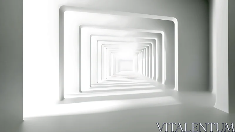 Recursive Nested Rectangular Apertures with Luminous Depth.