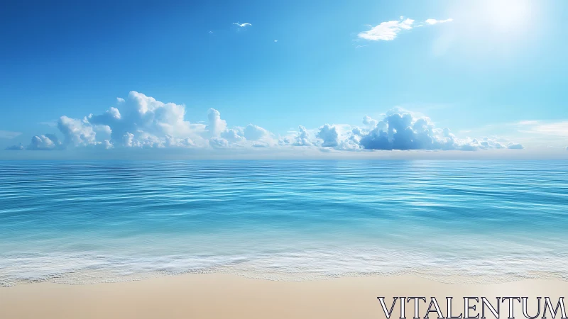 Littoral wavefield under stratocumulus horizon and zenithal sun.