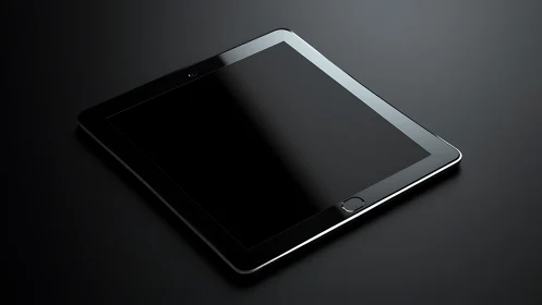 Modern Tablet Device on Dark Surface