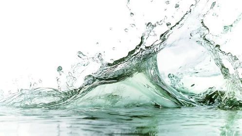 Refreshing water splash dancing in bright, uplifting light.