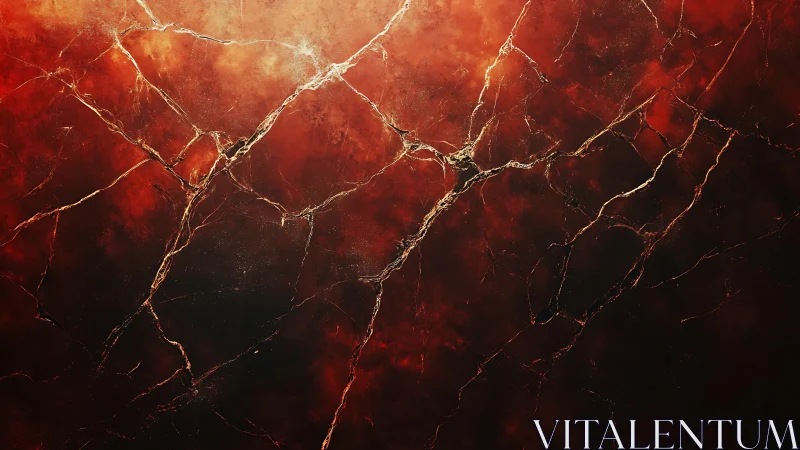 Fractured incandescent stone surface with radiant fault lines.