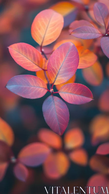 Blushing autumn leaves quietly rehearse their sunset glow