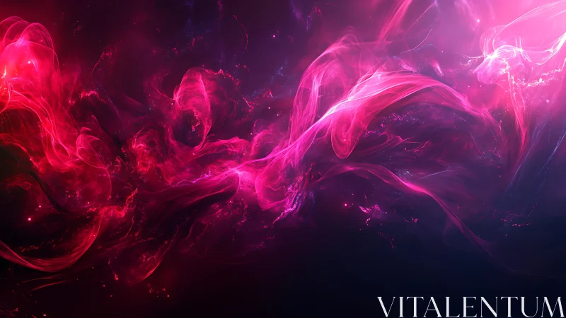 Abstract pink light nebula on dark gradient background.