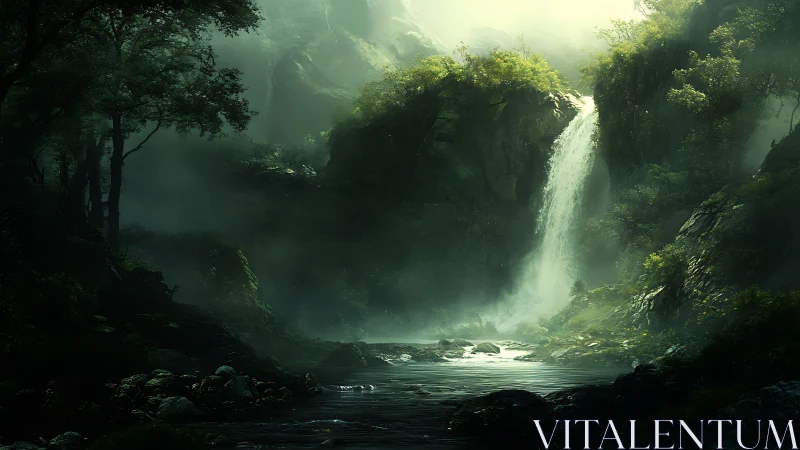Misty Waterfall Canyon Dream Sanctuary.