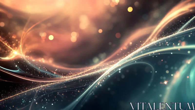 Gentle light trails drifting through a dreamy night sky.