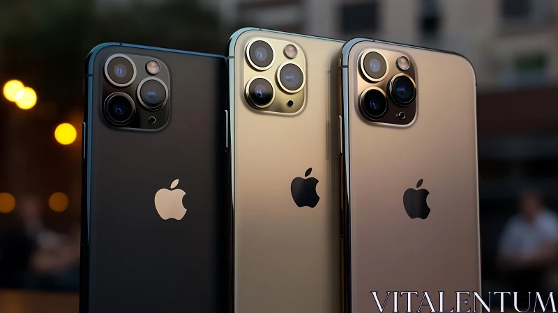 Three iPhone Pro Models Shine in Evening Light.