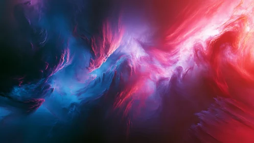 Gradient nebula structure displays contrasting chromatic fields