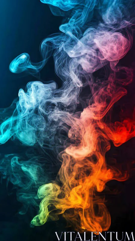 Chromatic vapor plumes in turbulent laminar interaction field.