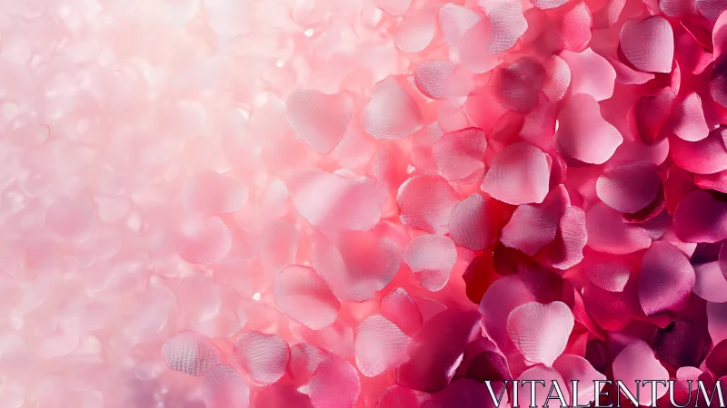 Pink Rose Petals Gradient Background