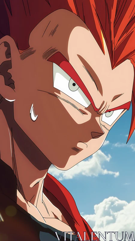 Sky-bent warrior narrows his gaze toward unseen horizons