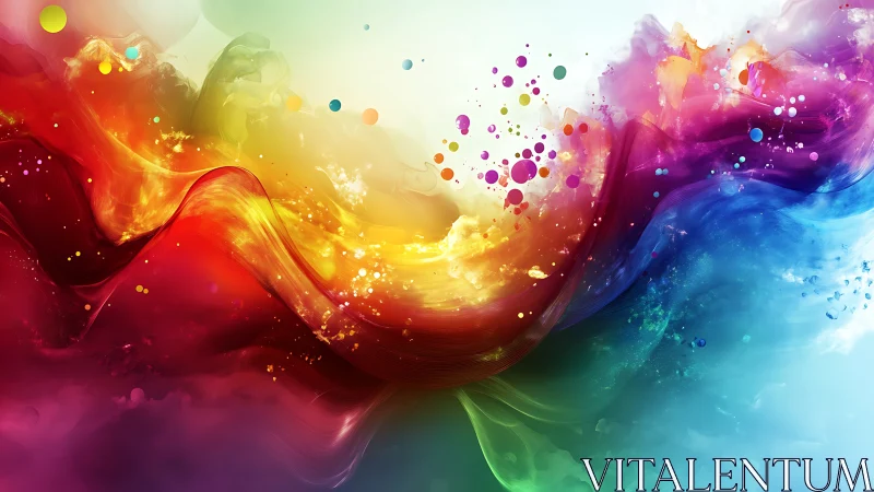 Spectral fluid dynamics of multicolor abstract particle waves