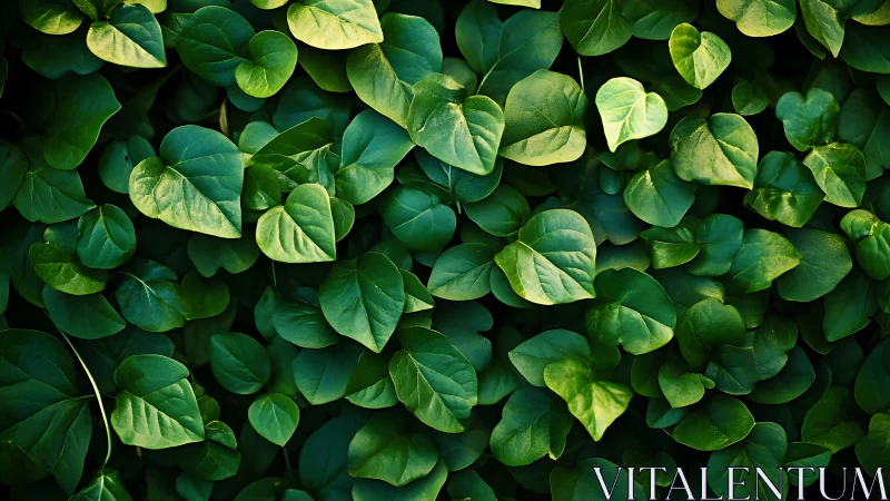 Dense overlapping green foliage with varied leaf textures.