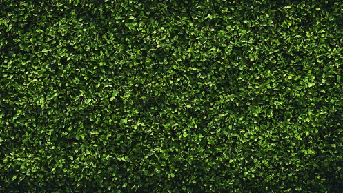 Dense green hedge fills frame with uniform leafy texture