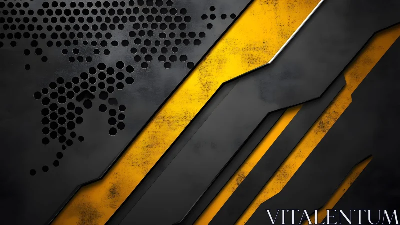 Industrial yellow and black abstract geometric background design.