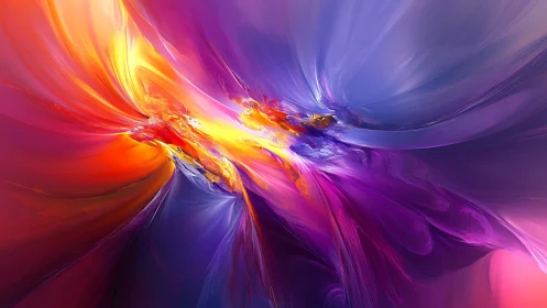 Vivid cosmic energy erupts in swirling neon nebula light