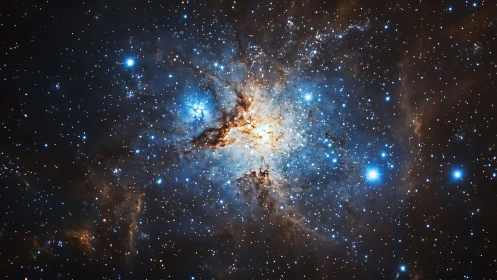 Starlit nebula bloom unfolding softly in deep space.