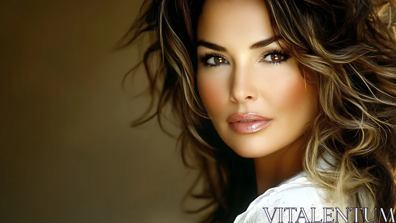 Warm, confident portrait of a woman with gentle golden glow.