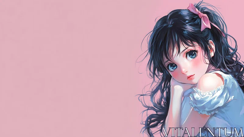 High-chroma anime portrait with volumetric hair rendering.