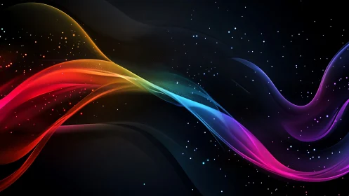 Aurora Ribbon Highways Streaming Across Midnight Space.