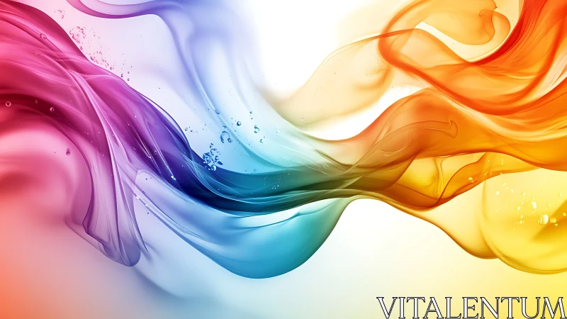 Gentle rainbow waves of color flowing in soft harmony.