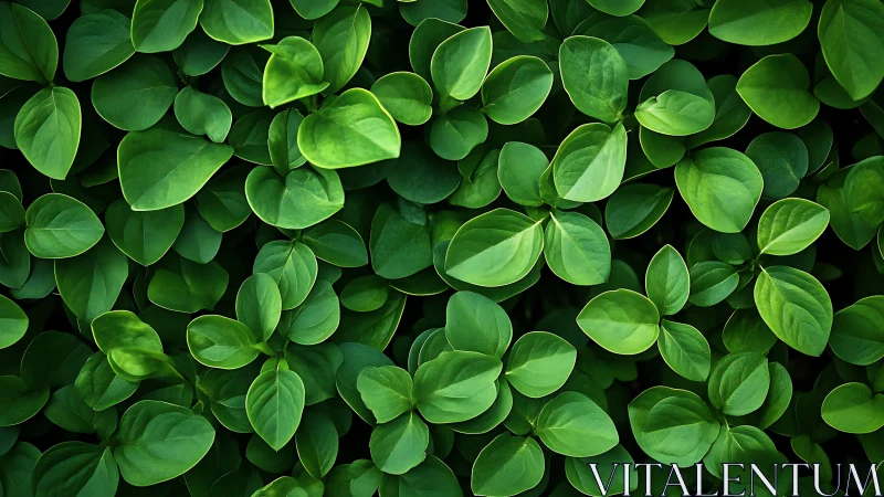 Vibrant green foliage forms a soothing natural background