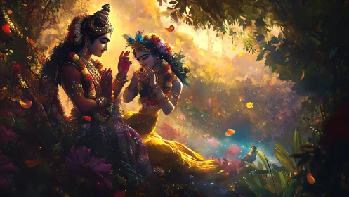 Divine Romance Blooms Where Golden Light Meets Sacred Bond