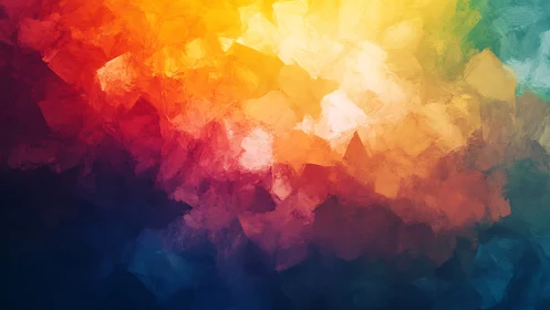 Bold abstract color gradient with textured brush strokes.