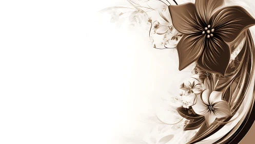 Botanical Dreams in Sepia Tones.